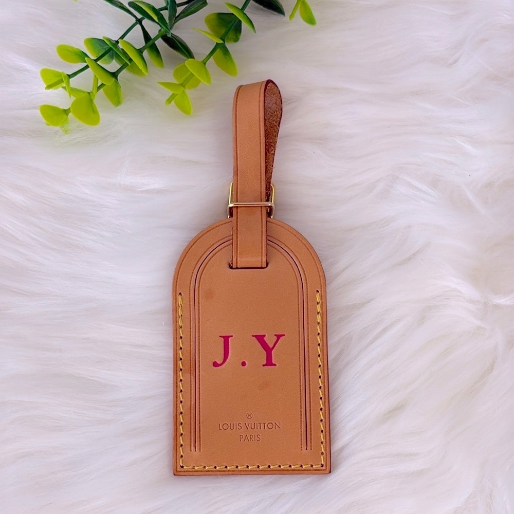 Louis Vuitton Luggage Tag‎ with Hot Pink JY Initials